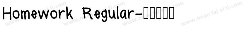 Homework Regular字体转换